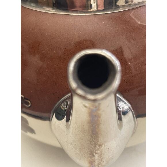 Gibson’s England Brown/Beige/Silver Teapot - Picture 8 of 10